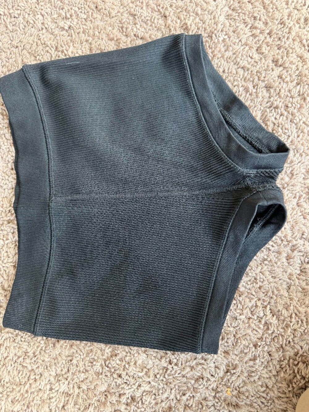 Offline by Aerie Ribbed Black High Waisted Bike Shorts size S